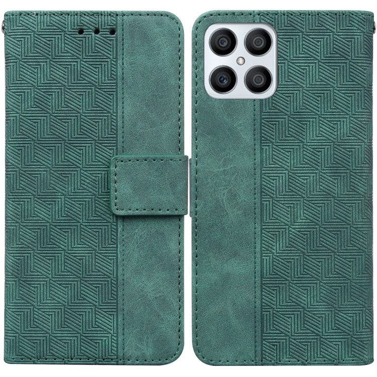 For Honor X8 Geometric Embossed Leather Phone Case