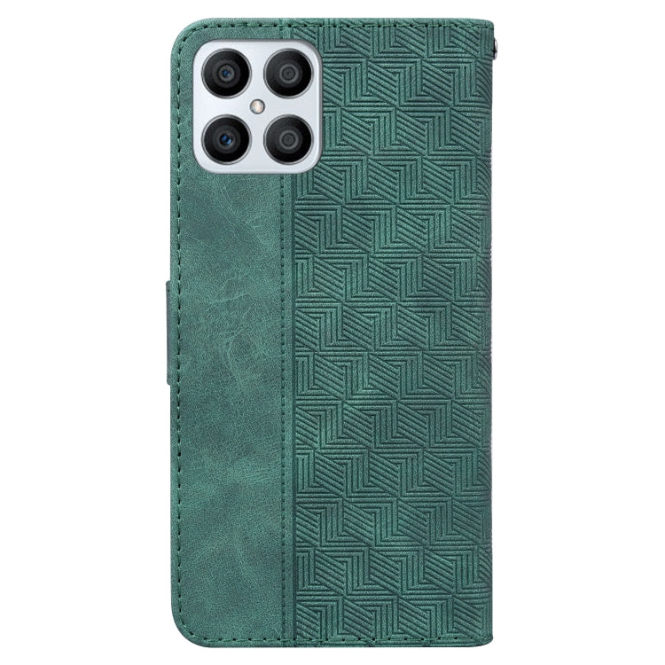 For Honor X8 Geometric Embossed Leather Phone Case