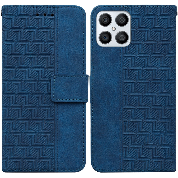 For Honor X8 Geometric Embossed Leather Phone Case