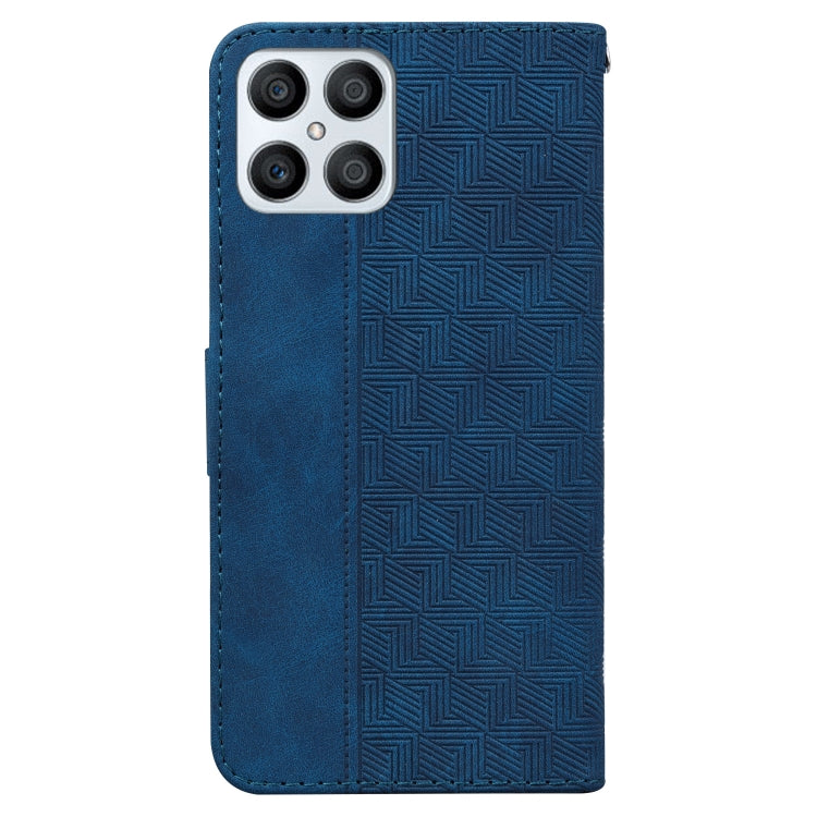 For Honor X8 Geometric Embossed Leather Phone Case