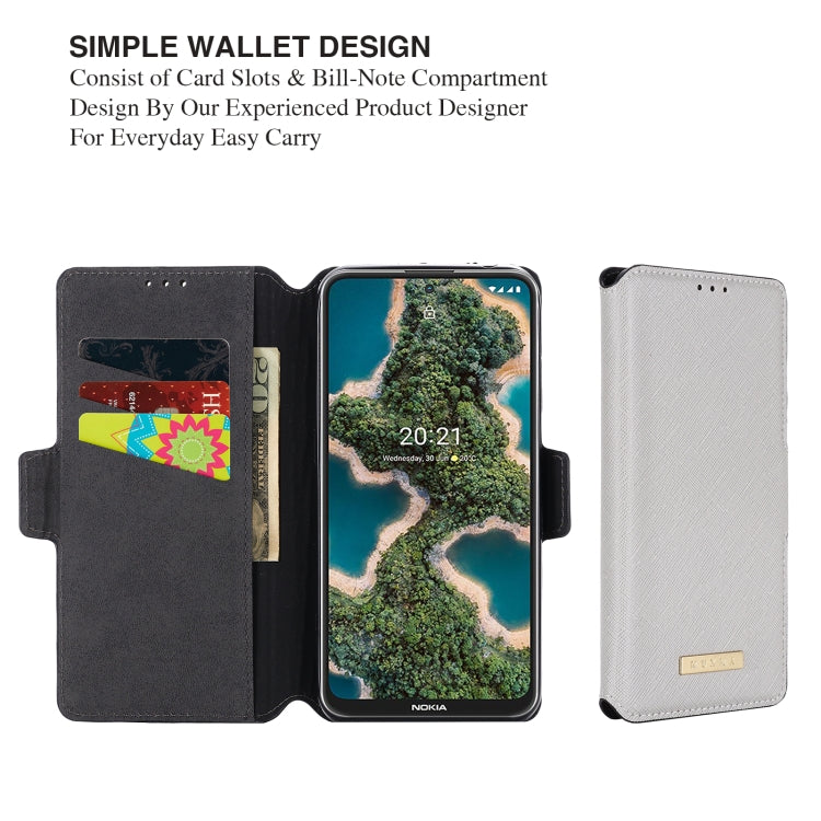For Nokia X20 / X10 MUXMA MX115 Cross Texture Oil Edge Flip Leather Phone Case