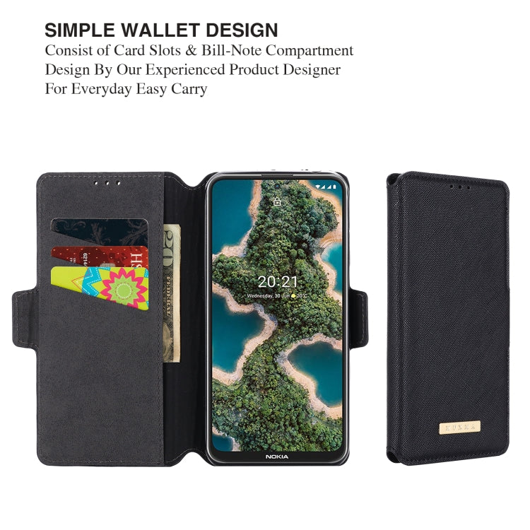 For Nokia X20 / X10 MUXMA MX115 Cross Texture Oil Edge Flip Leather Phone Case