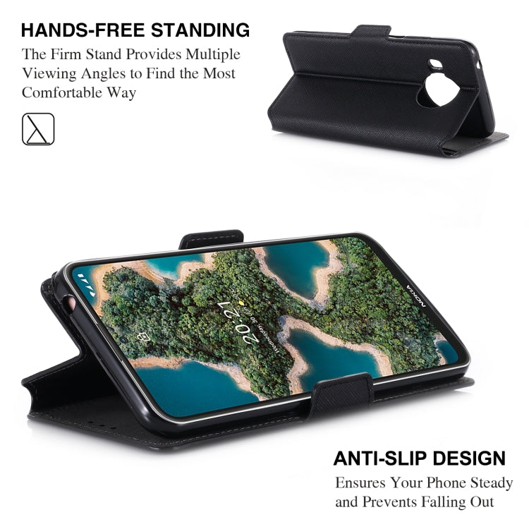For Nokia X20 / X10 MUXMA MX115 Cross Texture Oil Edge Flip Leather Phone Case