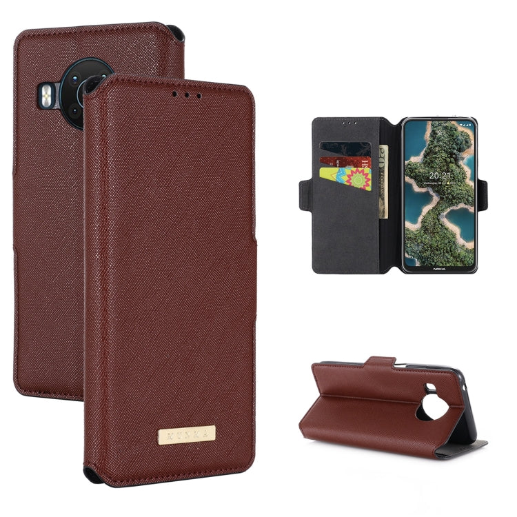 For Nokia X20 / X10 MUXMA MX115 Cross Texture Oil Edge Flip Leather Phone Case