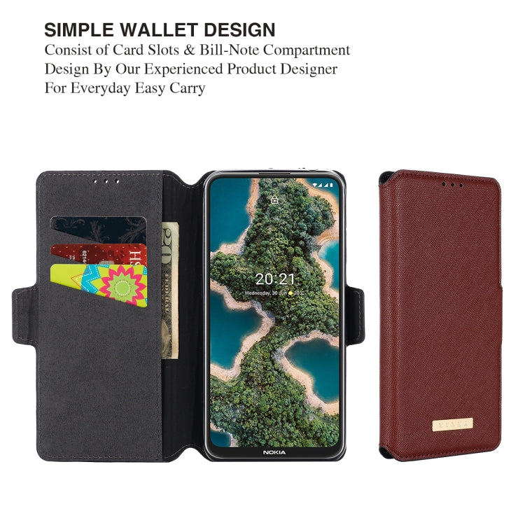 For Nokia X20 / X10 MUXMA MX115 Cross Texture Oil Edge Flip Leather Phone Case