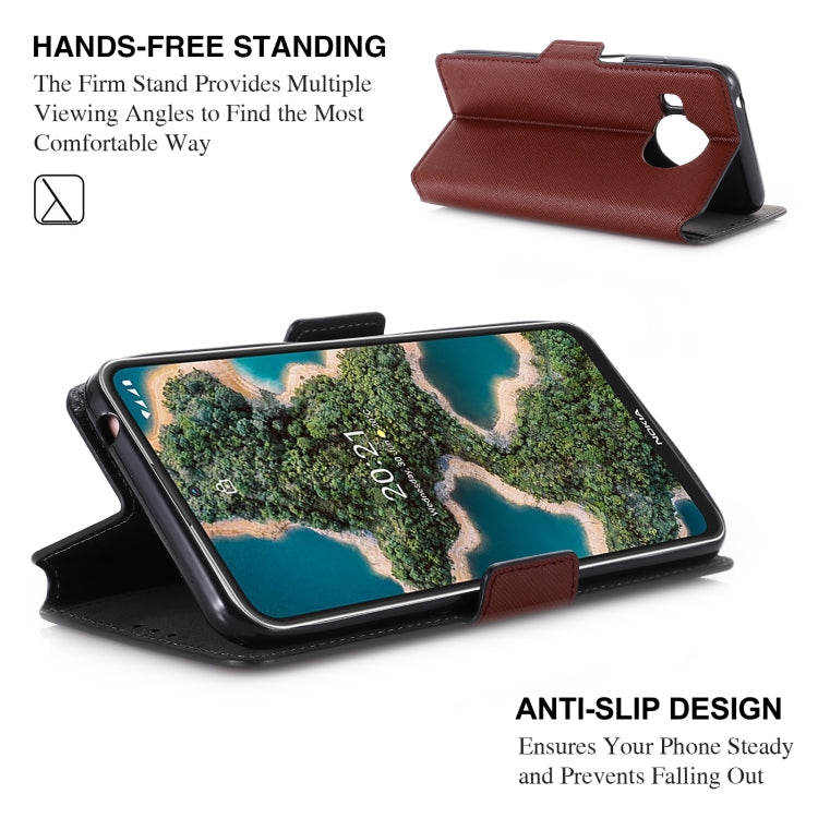For Nokia X20 / X10 MUXMA MX115 Cross Texture Oil Edge Flip Leather Phone Case