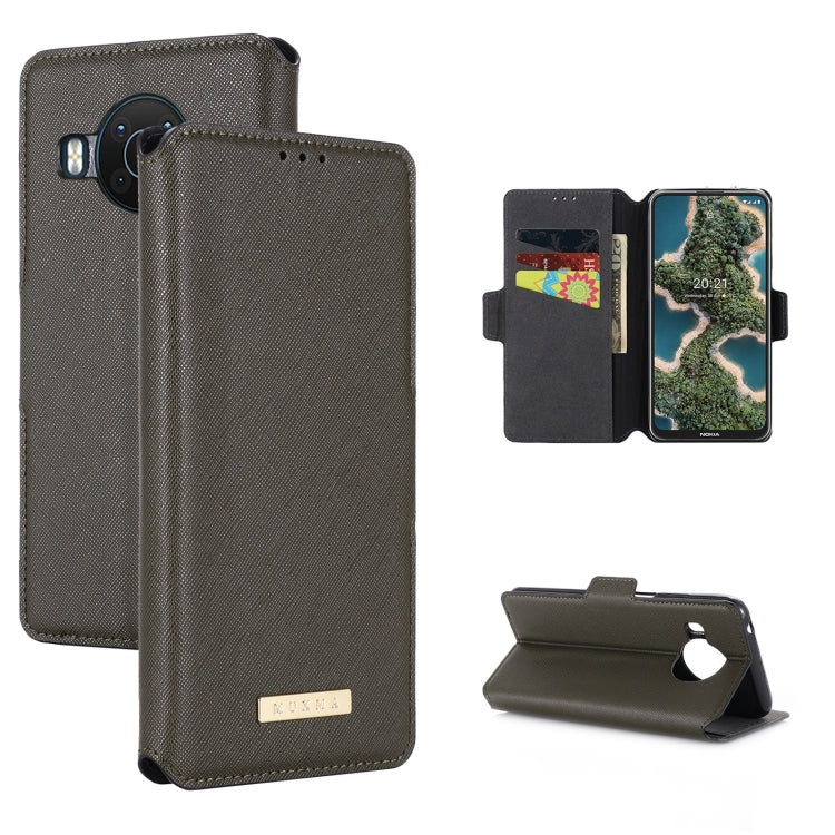 For Nokia X20 / X10 MUXMA MX115 Cross Texture Oil Edge Flip Leather Phone Case