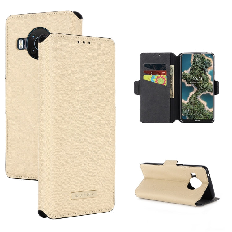 For Nokia X20 / X10 MUXMA MX115 Cross Texture Oil Edge Flip Leather Phone Case