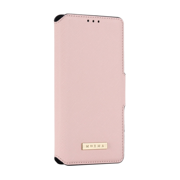 For Google Pixel 5 XL MUXMA MX115 Cross Texture Oil Edge Flip Leather Phone Case