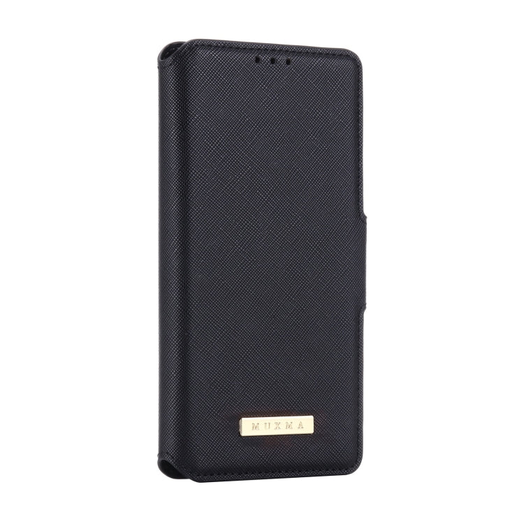 For Google Pixel 5 XL MUXMA MX115 Cross Texture Oil Edge Flip Leather Phone Case