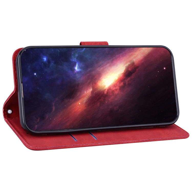 For iPhone 14 Plus Geometric Embossed Leather Phone Case