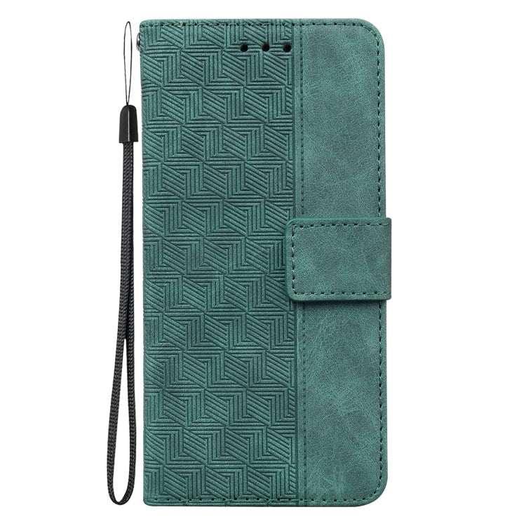 For iPhone 14 Plus Geometric Embossed Leather Phone Case