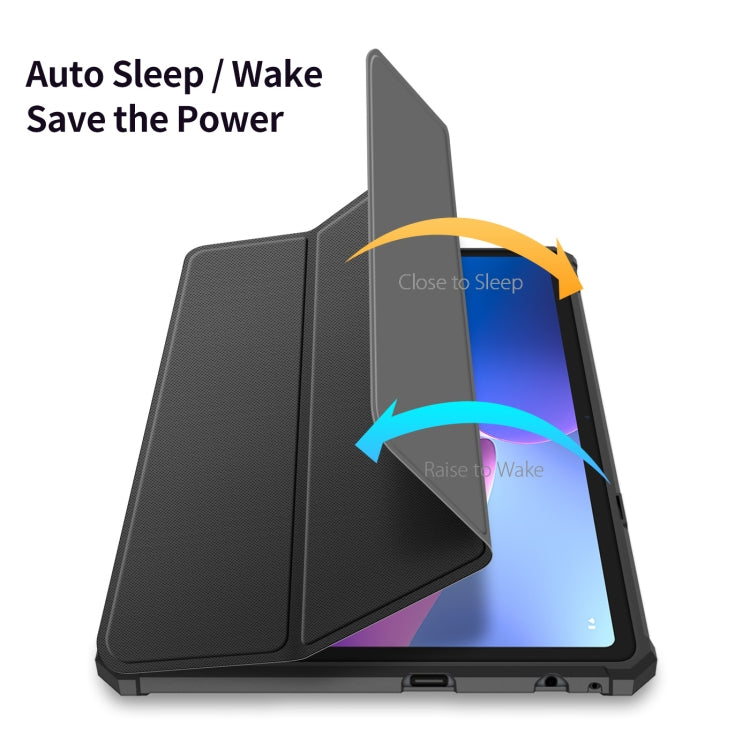 For Lenovo Tab M10 3rd Gen DUX DUCIS TOBY Series Horizontal Flip Smart Tablet Case(Black)