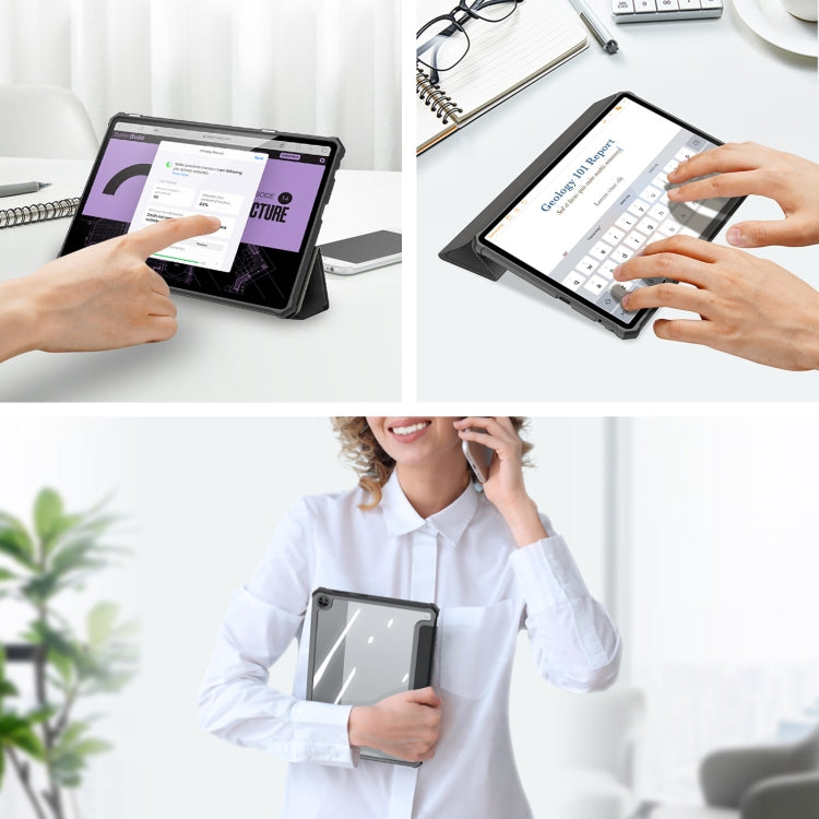 For Lenovo Tab M10 3rd Gen DUX DUCIS TOBY Series Horizontal Flip Smart Tablet Case(Black)