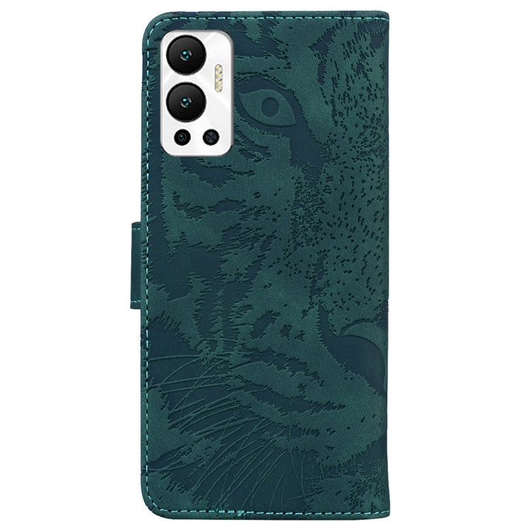 For Infinix Hot 12 Tiger Embossing Pattern Horizontal Flip Leather Phone Case