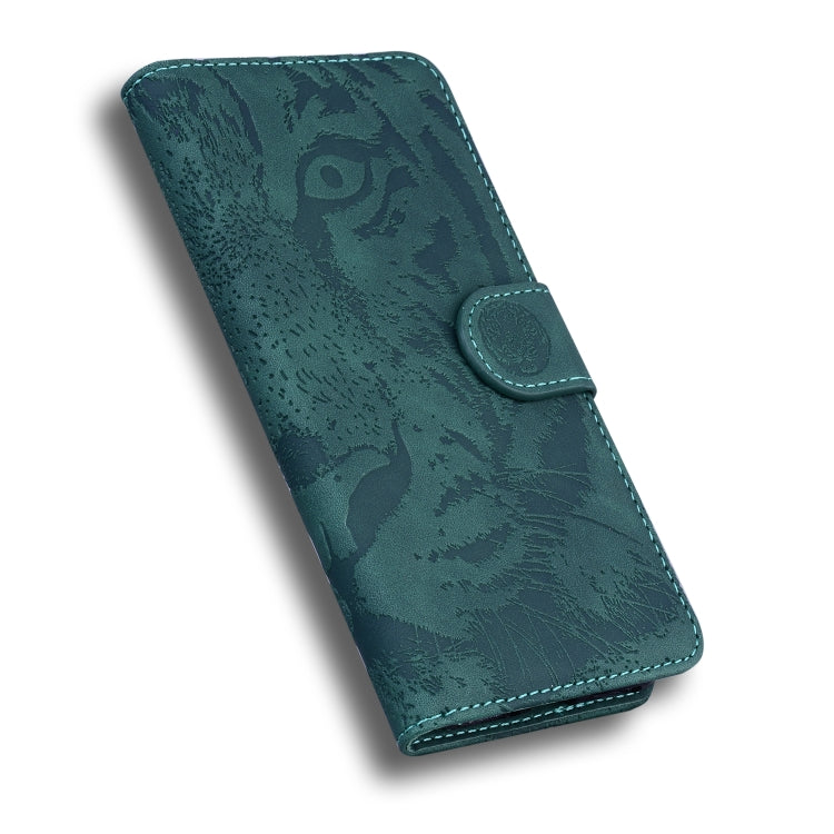 For Infinix Hot 12 Tiger Embossing Pattern Horizontal Flip Leather Phone Case