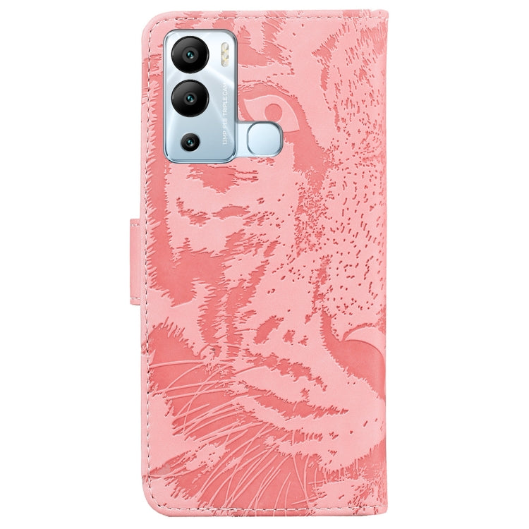 For Infinix Hot 12i Tiger Embossing Pattern Horizontal Flip Leather Phone Case