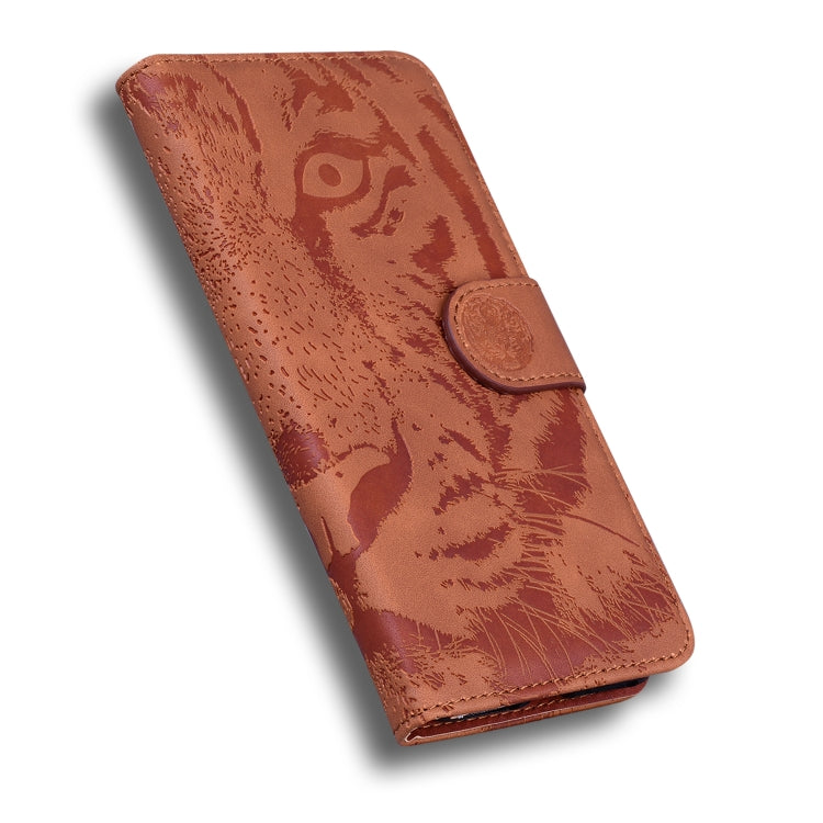For Infinix Hot 12i Tiger Embossing Pattern Horizontal Flip Leather Phone Case