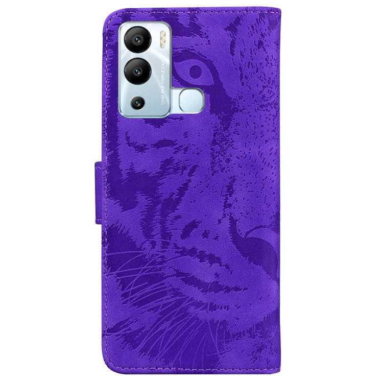 For Infinix Hot 12i Tiger Embossing Pattern Horizontal Flip Leather Phone Case