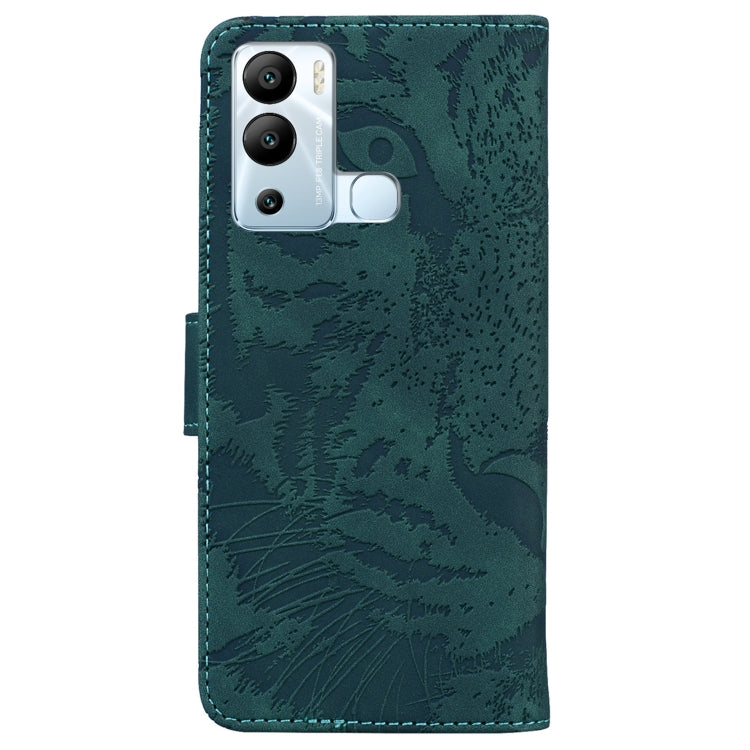 For Infinix Hot 12i Tiger Embossing Pattern Horizontal Flip Leather Phone Case