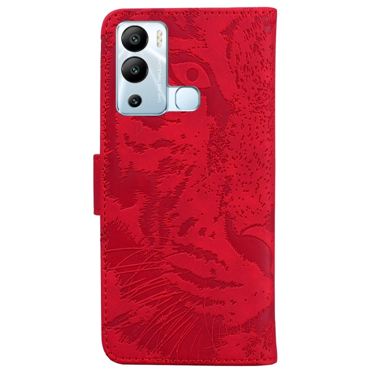For Infinix Hot 12i Tiger Embossing Pattern Horizontal Flip Leather Phone Case