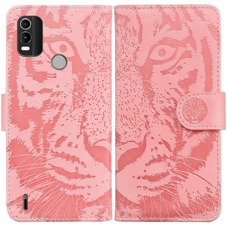 For Nokia C21 Plus Tiger Embossing Pattern Horizontal Flip Leather Phone Case