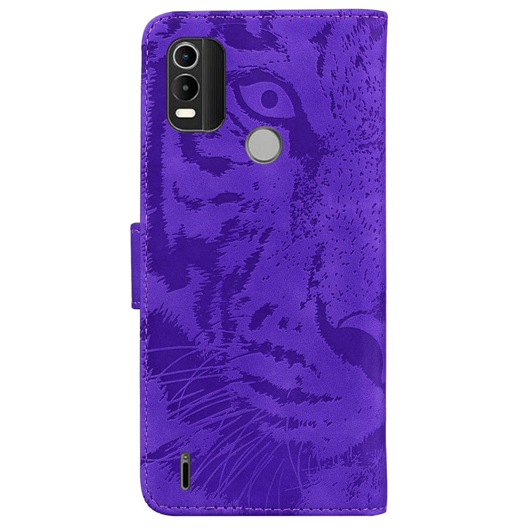 For Nokia C21 Plus Tiger Embossing Pattern Horizontal Flip Leather Phone Case