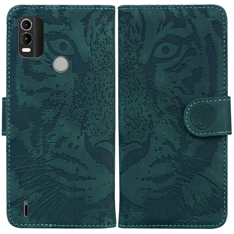 For Nokia C21 Plus Tiger Embossing Pattern Horizontal Flip Leather Phone Case