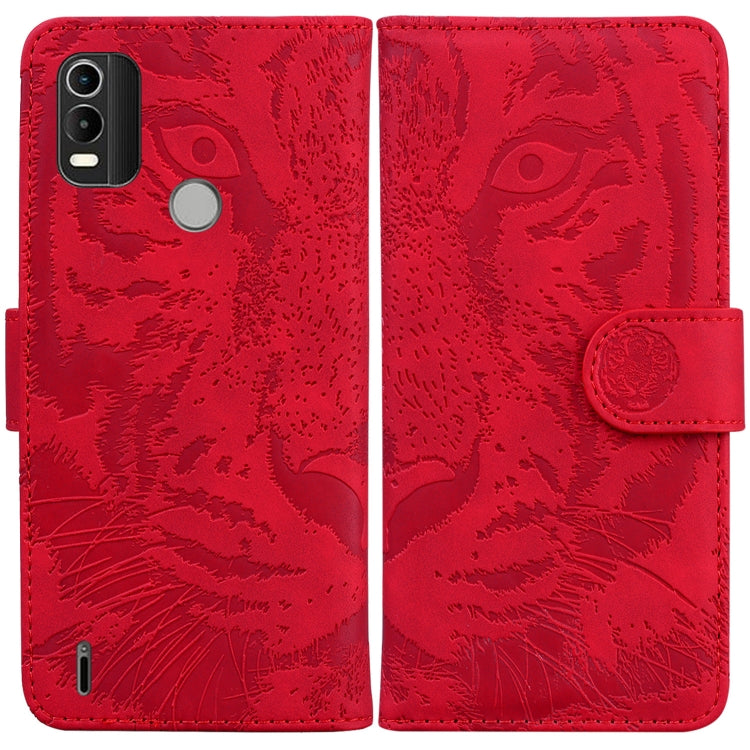 For Nokia C21 Plus Tiger Embossing Pattern Horizontal Flip Leather Phone Case