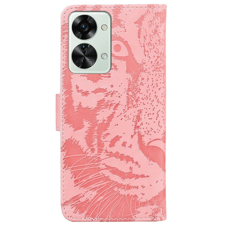 For OnePlus Nord 2T Tiger Embossing Pattern Horizontal Flip Leather Phone Case