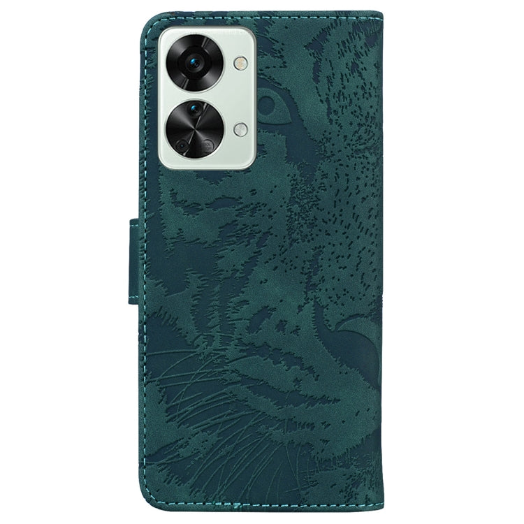For OnePlus Nord 2T Tiger Embossing Pattern Horizontal Flip Leather Phone Case
