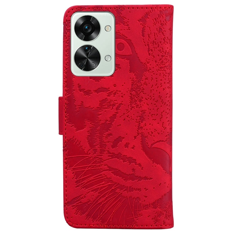 For OnePlus Nord 2T Tiger Embossing Pattern Horizontal Flip Leather Phone Case