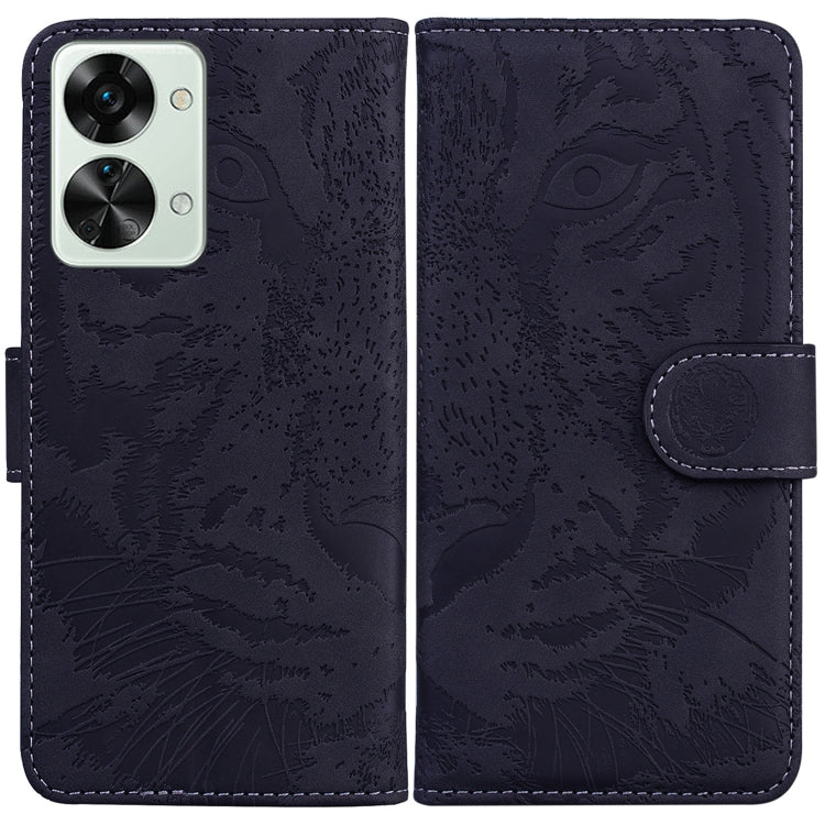 For OnePlus Nord 2T Tiger Embossing Pattern Horizontal Flip Leather Phone Case