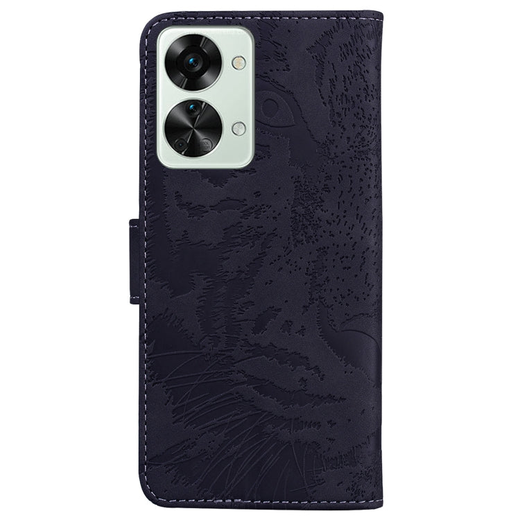 For OnePlus Nord 2T Tiger Embossing Pattern Horizontal Flip Leather Phone Case