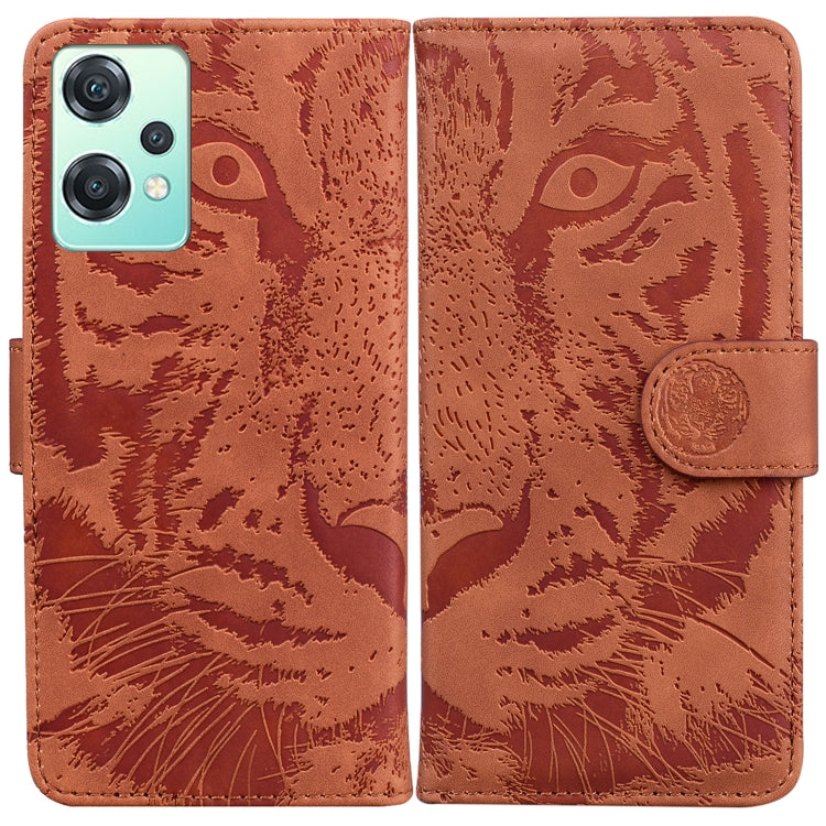 For OnePlus Nord CE 2 Lite 5G Tiger Embossing Pattern Horizontal Flip Leather Phone Case