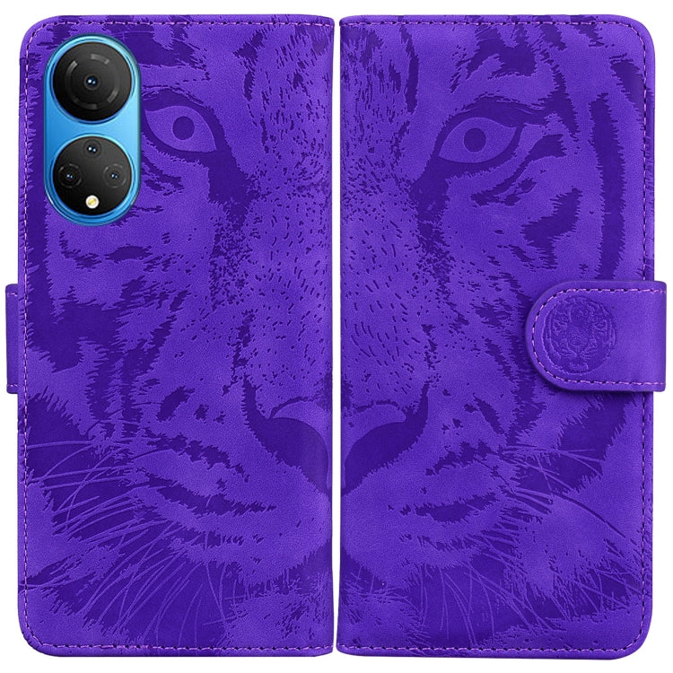 For Honor X7 Tiger Embossing Pattern Horizontal Flip Leather Phone Case