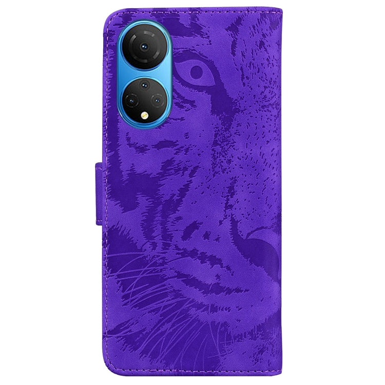 For Honor X7 Tiger Embossing Pattern Horizontal Flip Leather Phone Case