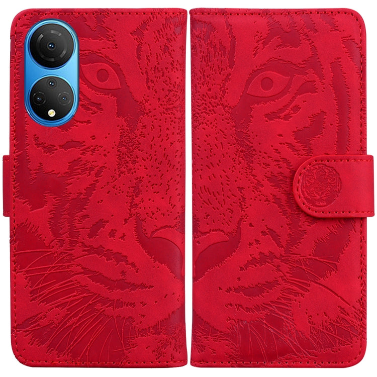 For Honor X7 Tiger Embossing Pattern Horizontal Flip Leather Phone Case