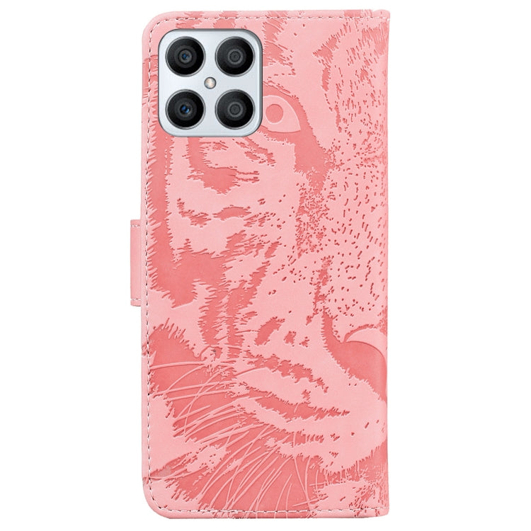 For Honor X8 Tiger Embossing Pattern Horizontal Flip Leather Phone Case