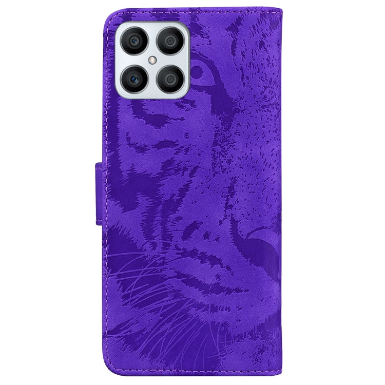 For Honor X8 Tiger Embossing Pattern Horizontal Flip Leather Phone Case