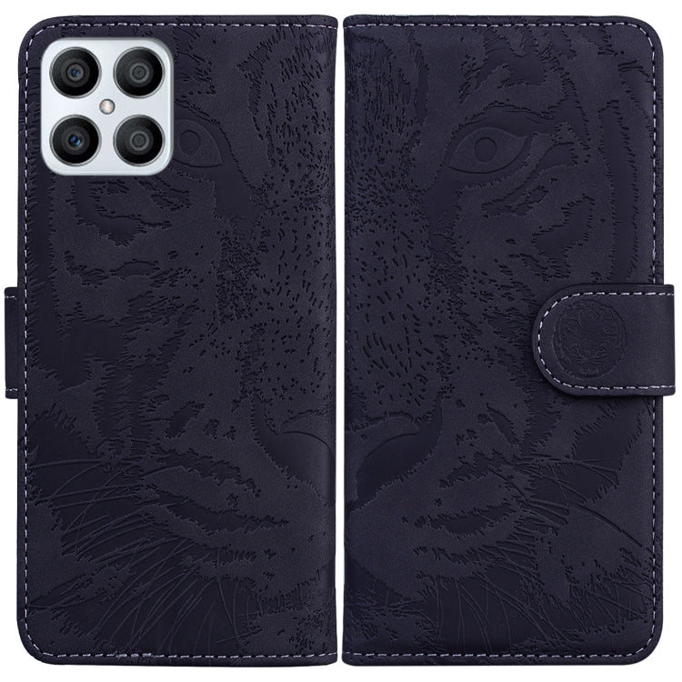 For Honor X8 Tiger Embossing Pattern Horizontal Flip Leather Phone Case