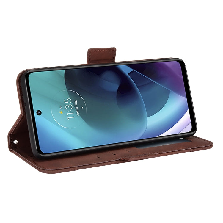 For Motorola Moto G52j Skin Feel Calf Pattern Leather Phone Case