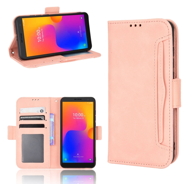 For TCL 303 / Alcatel 1B 2022 Skin Feel Calf Pattern Leather Phone Case