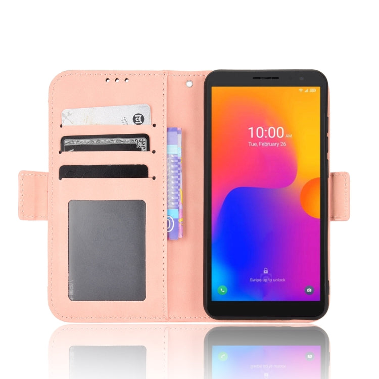 For TCL 303 / Alcatel 1B 2022 Skin Feel Calf Pattern Leather Phone Case