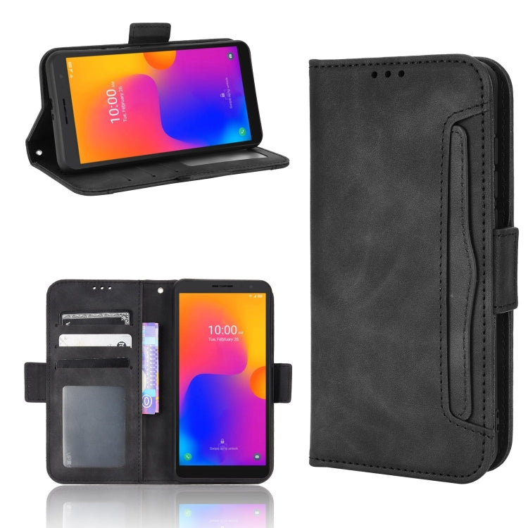 For TCL 303 / Alcatel 1B 2022 Skin Feel Calf Pattern Leather Phone Case