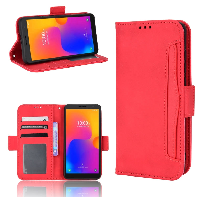 For TCL 303 / Alcatel 1B 2022 Skin Feel Calf Pattern Leather Phone Case