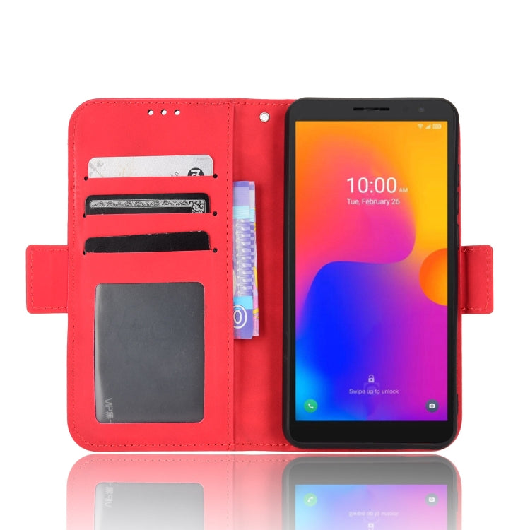 For TCL 303 / Alcatel 1B 2022 Skin Feel Calf Pattern Leather Phone Case