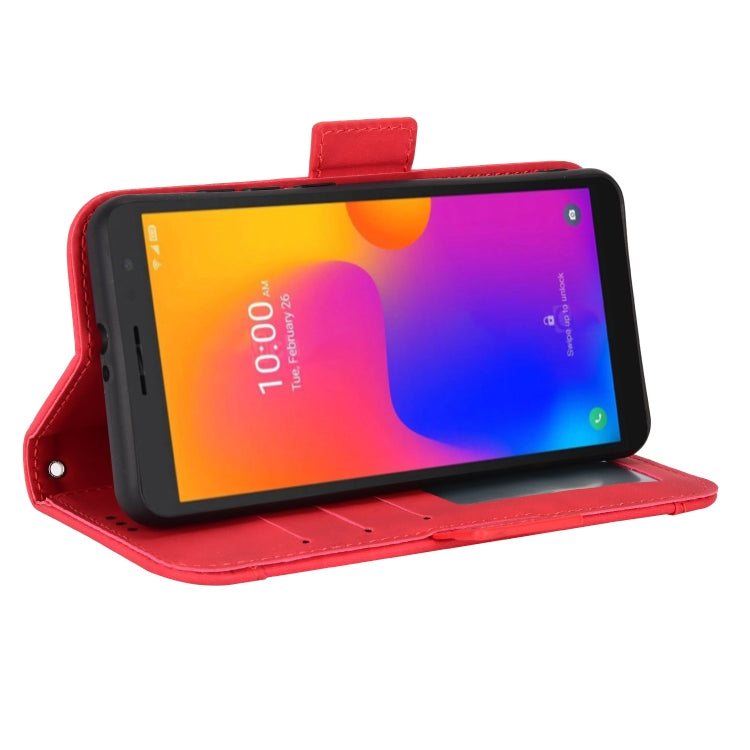 For TCL 303 / Alcatel 1B 2022 Skin Feel Calf Pattern Leather Phone Case