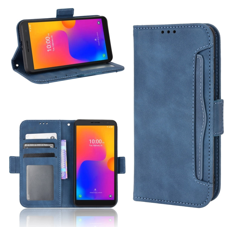 For TCL 303 / Alcatel 1B 2022 Skin Feel Calf Pattern Leather Phone Case