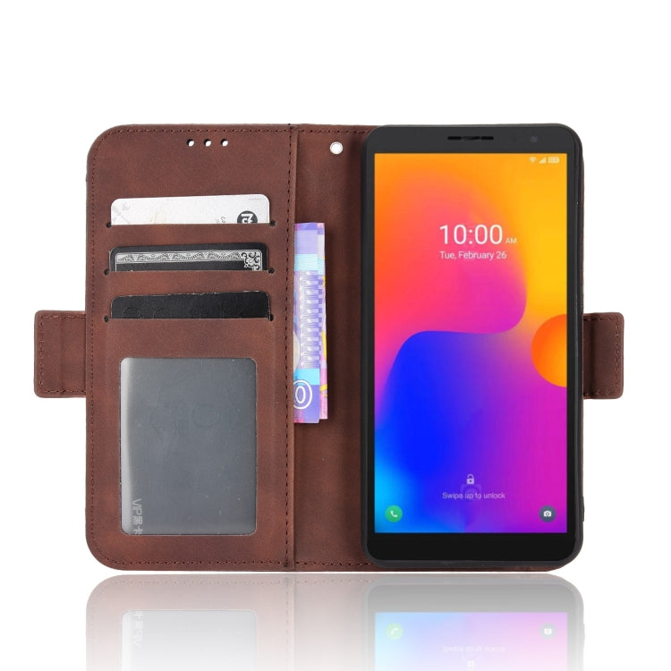 For TCL 303 / Alcatel 1B 2022 Skin Feel Calf Pattern Leather Phone Case
